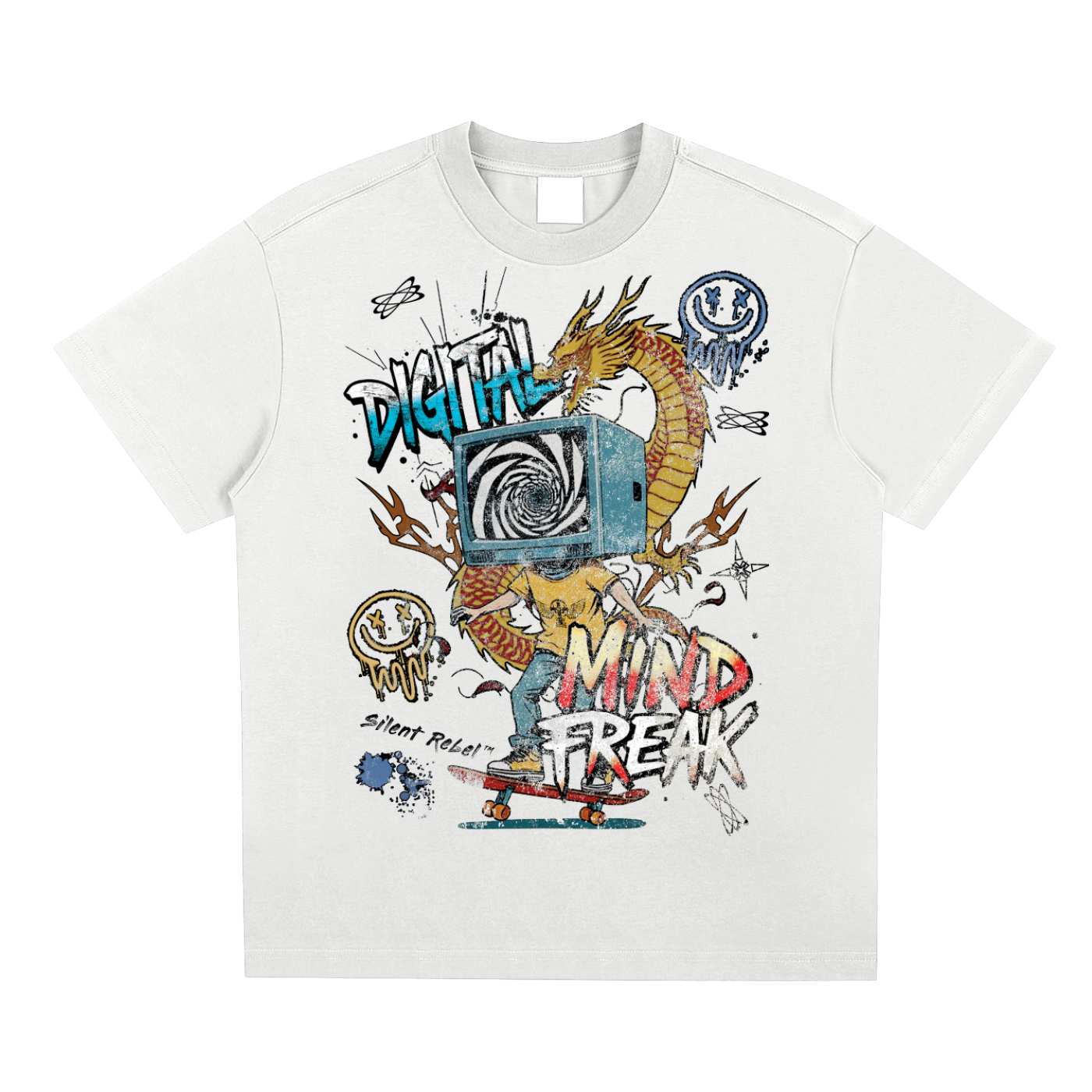 Silent Rebel™ "Digital Mindfreak" Sorona Quick-Dry Cooling T-shirt