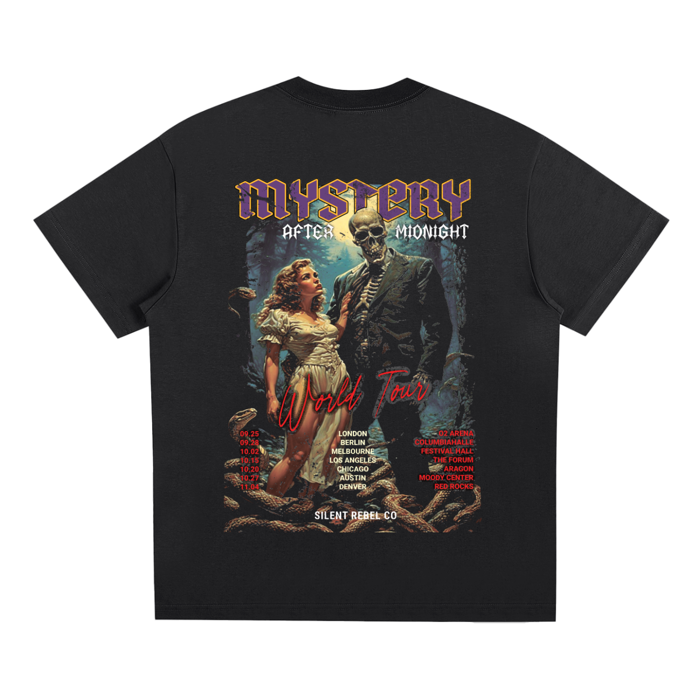 Silent Rebel™ "Mystery World Tour" Sorona Quick-Dry Cooling T-shirt