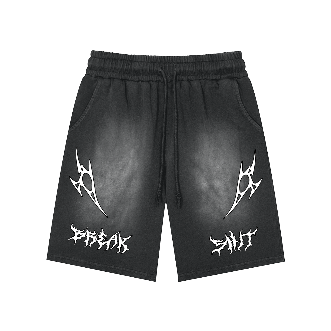 Silent Rebel™ "Break Shit" Rec Patch Monkey Wash Shorts