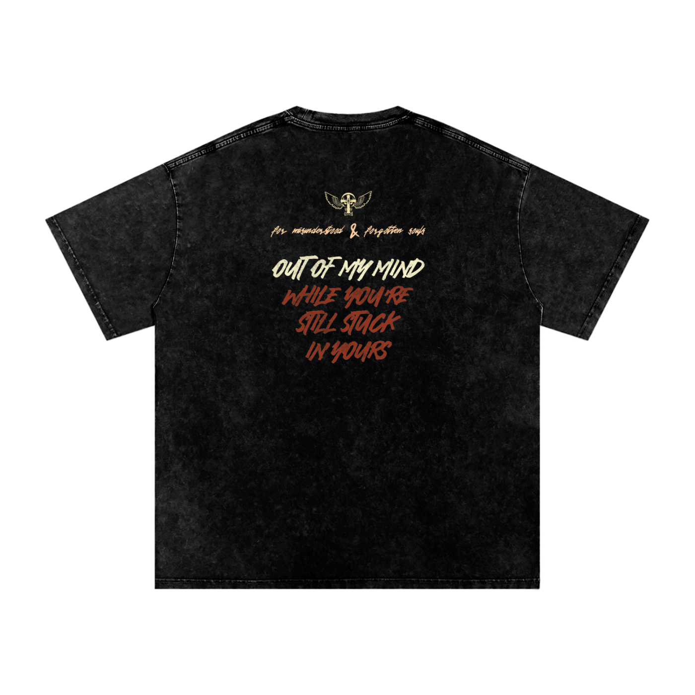 Silent Rebel™ "Lunatic" Acid Wash Oversize T-Shirt - 250 GSM