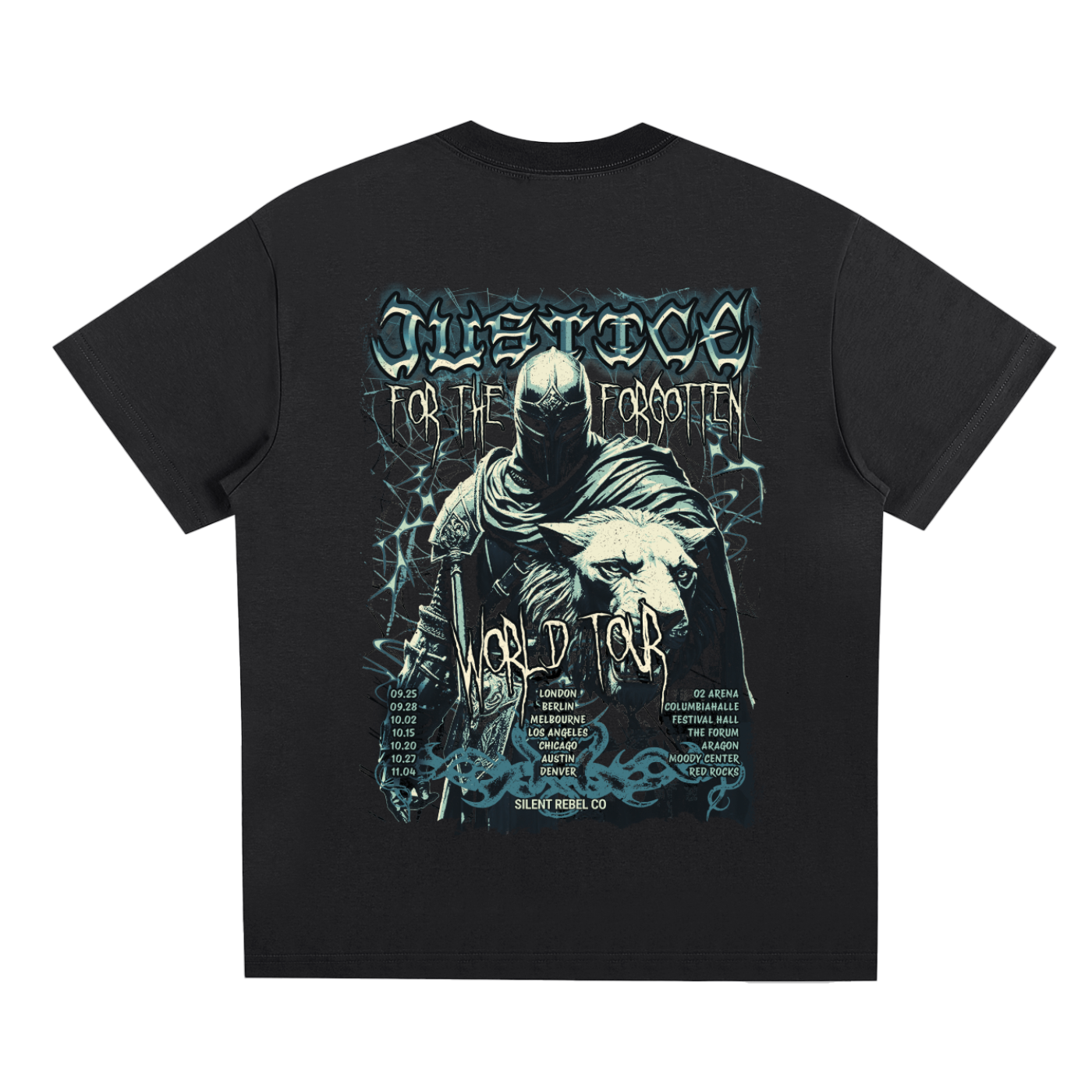 Silent Rebel™ "Justice World Tour" Sorona Quick-Dry Cooling T-shirt