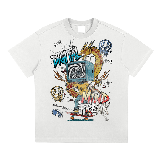 Silent Rebel™ "Digital Mindfreak" Sorona Quick-Dry Cooling T-shirt